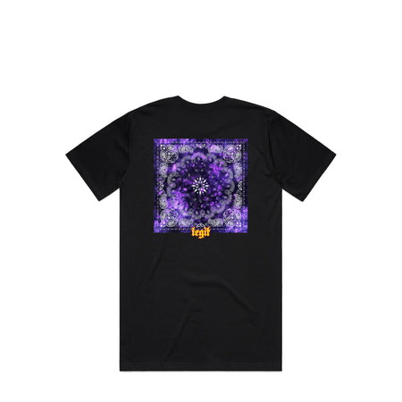 Purple Bandana Black T-Shirt